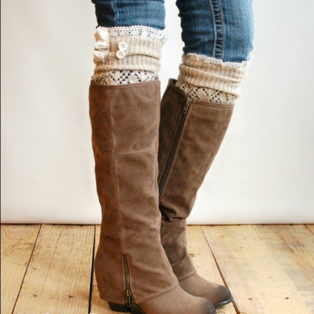 Grace & Lace Boot Cuffs Leg Warmers Lace Trim